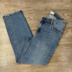 Abercrombie Dad Jean high rise with asymmetrical zipper